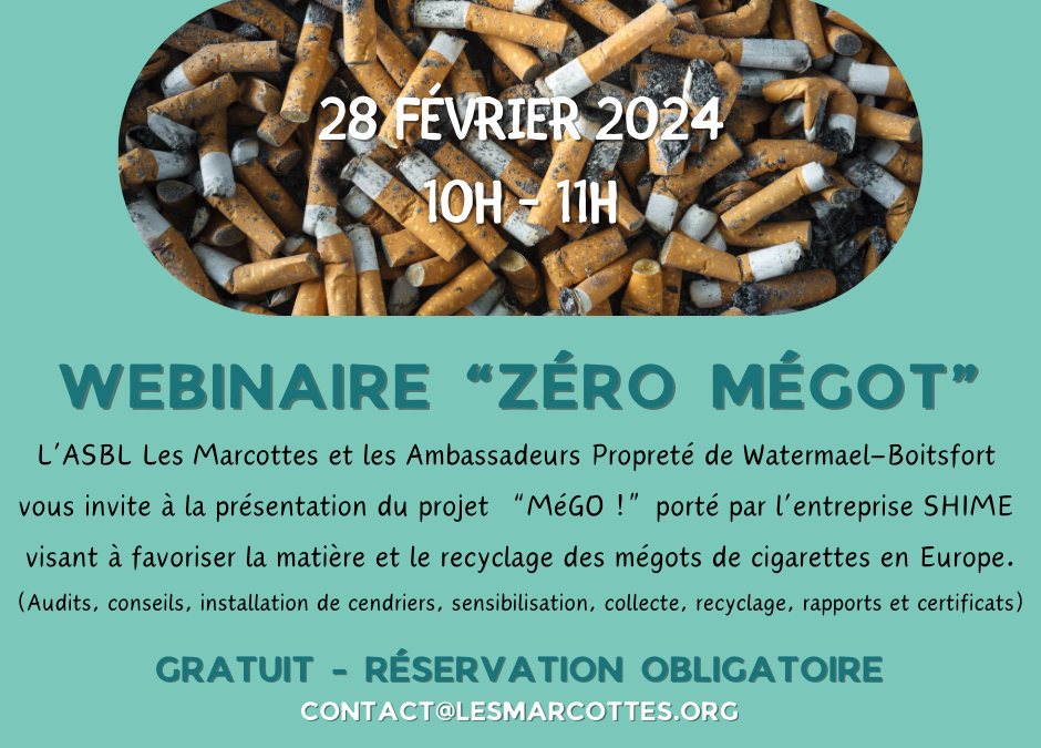Présentation Visio Projet « Zéro-Mégot » – ce mercredi 28/02 – de 10h à 11h